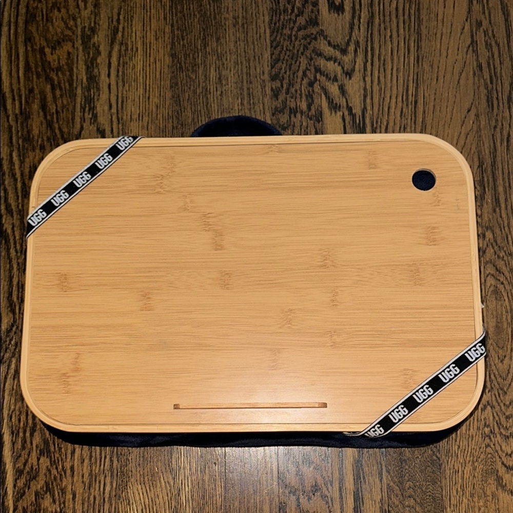 UGG Bamboo Tablet Stand with Navy Blue Accents
